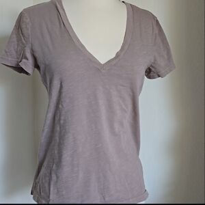 Rowan Tyler Deep V-Neck Baby Slub Tshirt